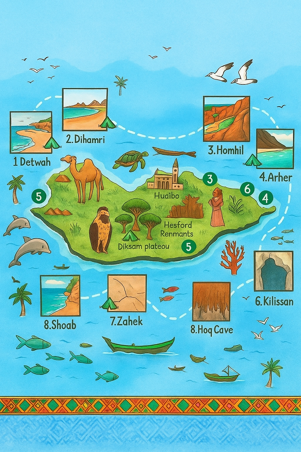 Socotra Tourist Map